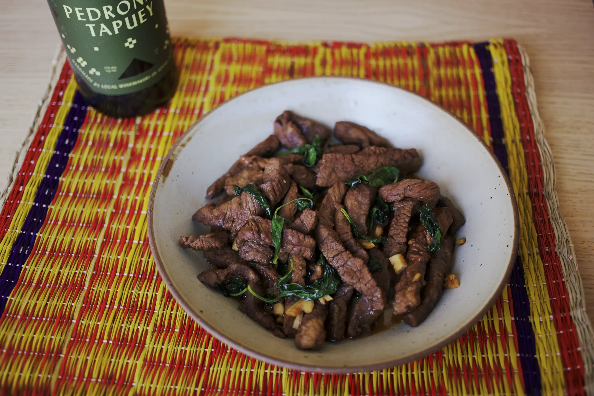 Tapuey basil tapa finished